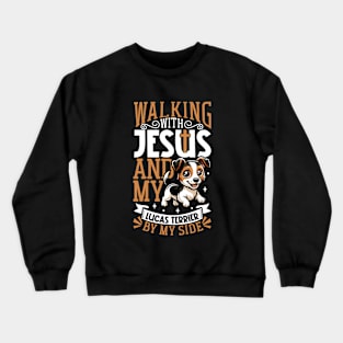 Jesus and dog - Sporting Lucas Terrier Crewneck Sweatshirt